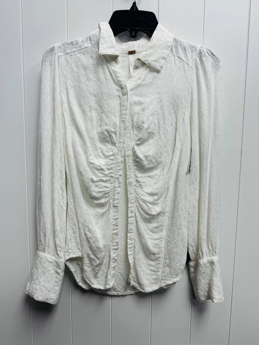 White Top Long Sleeve Free People, Size Xs