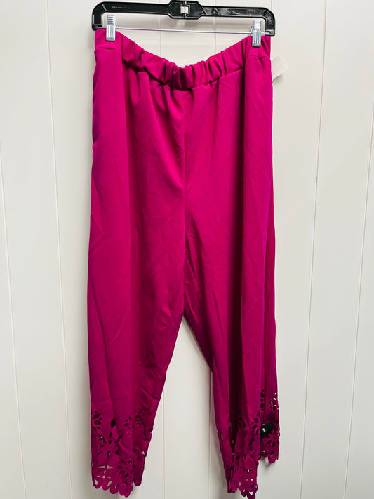 Pants Cropped By Shein In Purple, Size: 1x