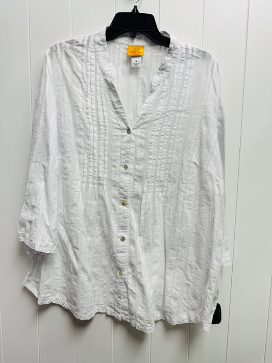 Top Long Sleeve By Ruby Rd In White, Size: 1x