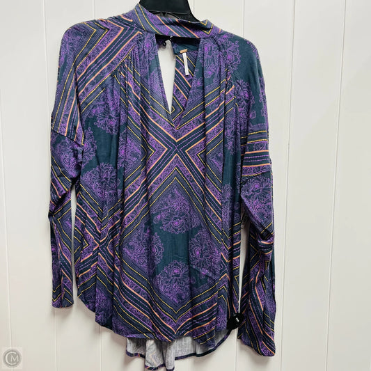 Top Long Sleeve By Free People In Purple, Size: S