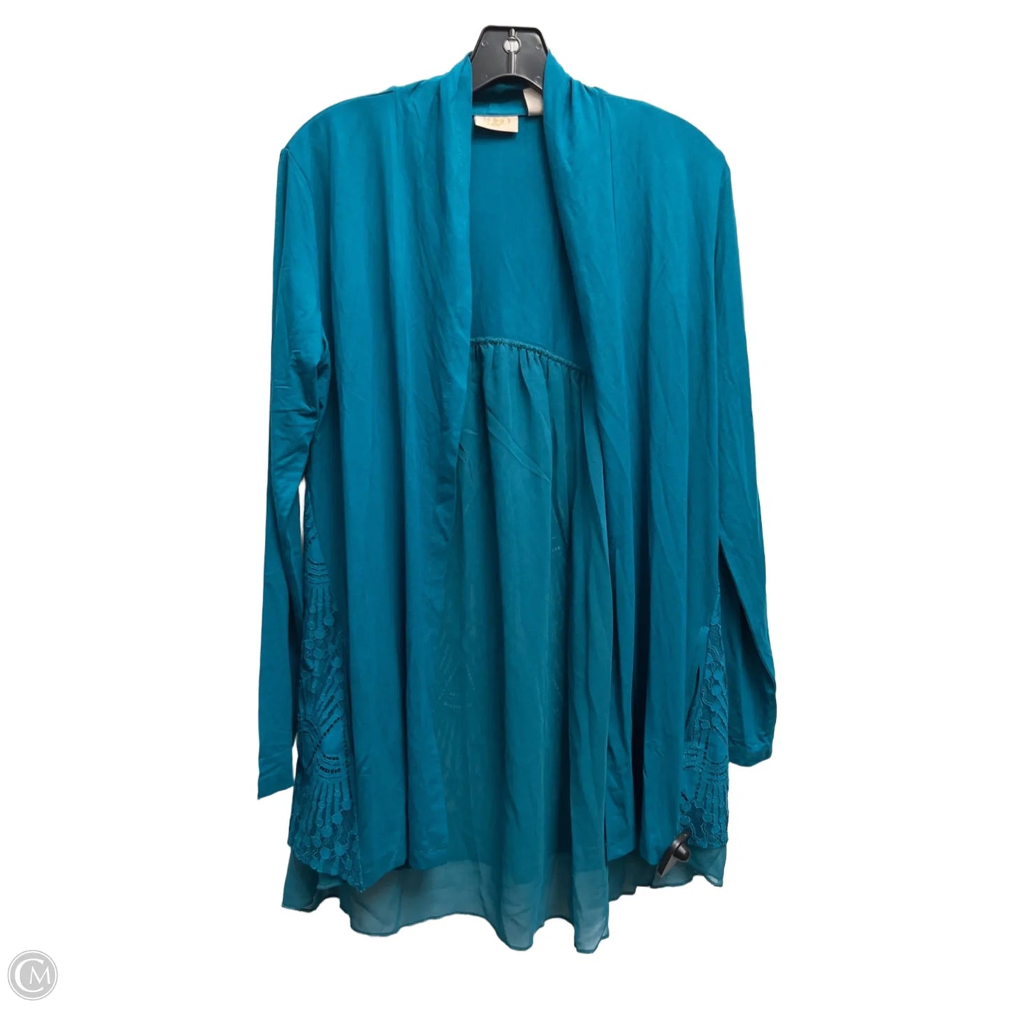 Cardigan By Logo In Green, Size: Xs