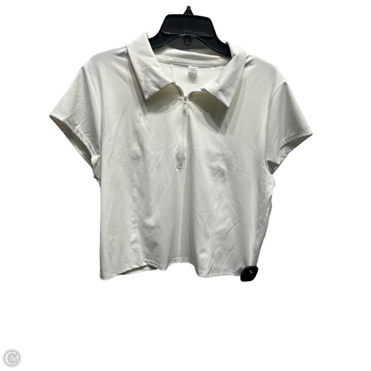 Athletic Top Short Sleeve By Old Navy In White, Size: 2x
