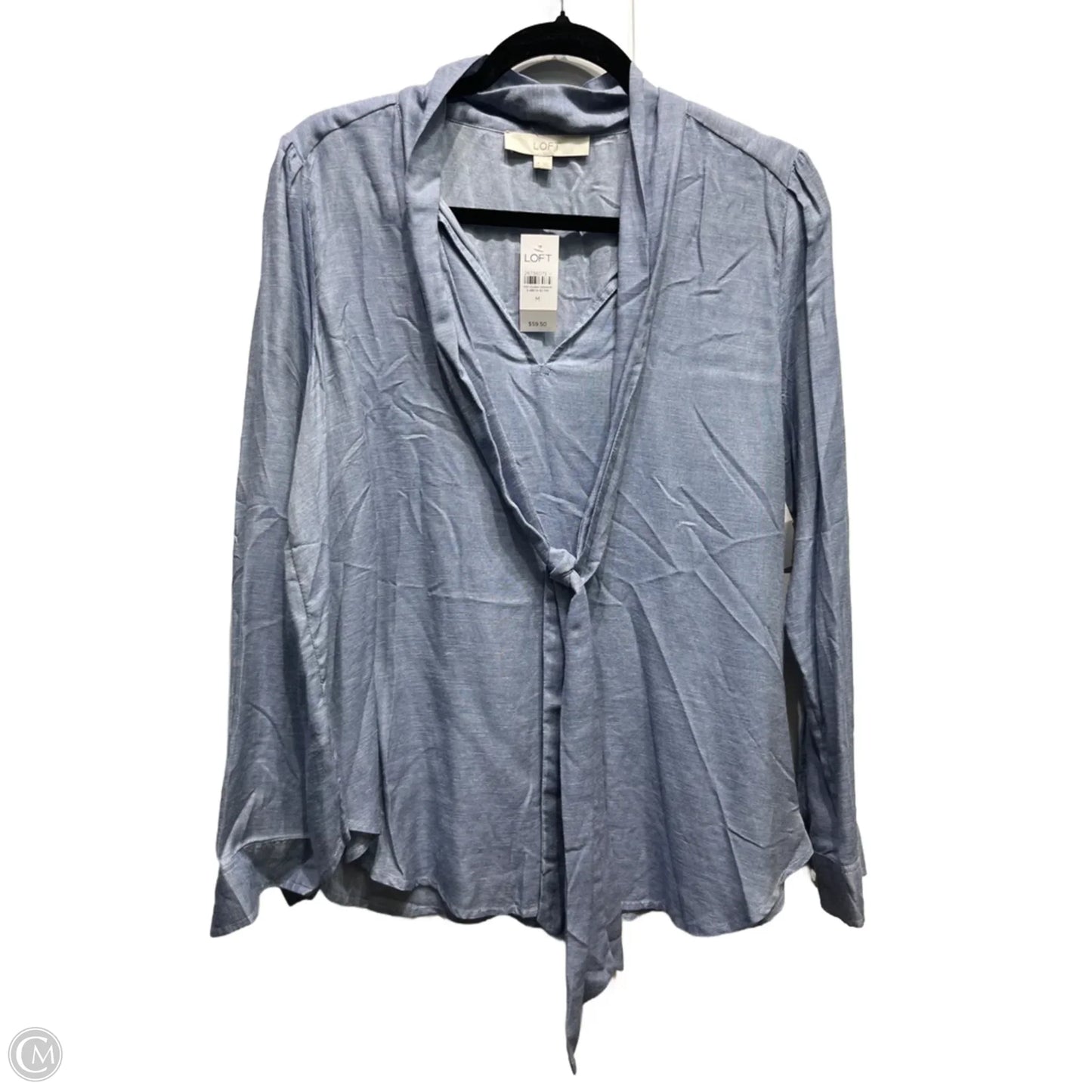 Top Long Sleeve By Loft In Blue, Size: M