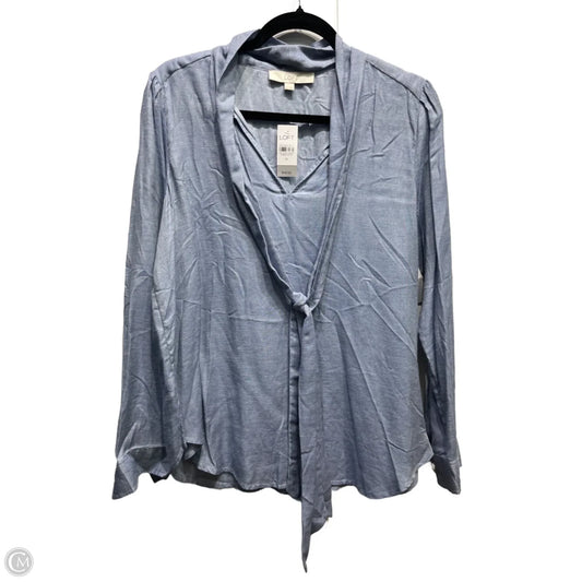 Top Long Sleeve By Loft In Blue, Size: M
