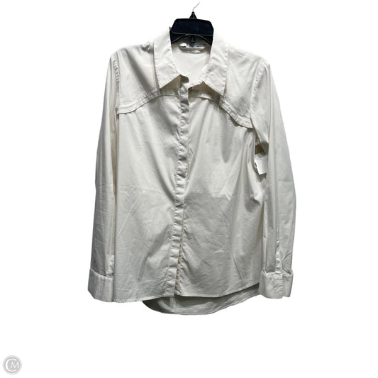 Top Long Sleeve Designer By Diane Von Furstenberg In White, Size: M