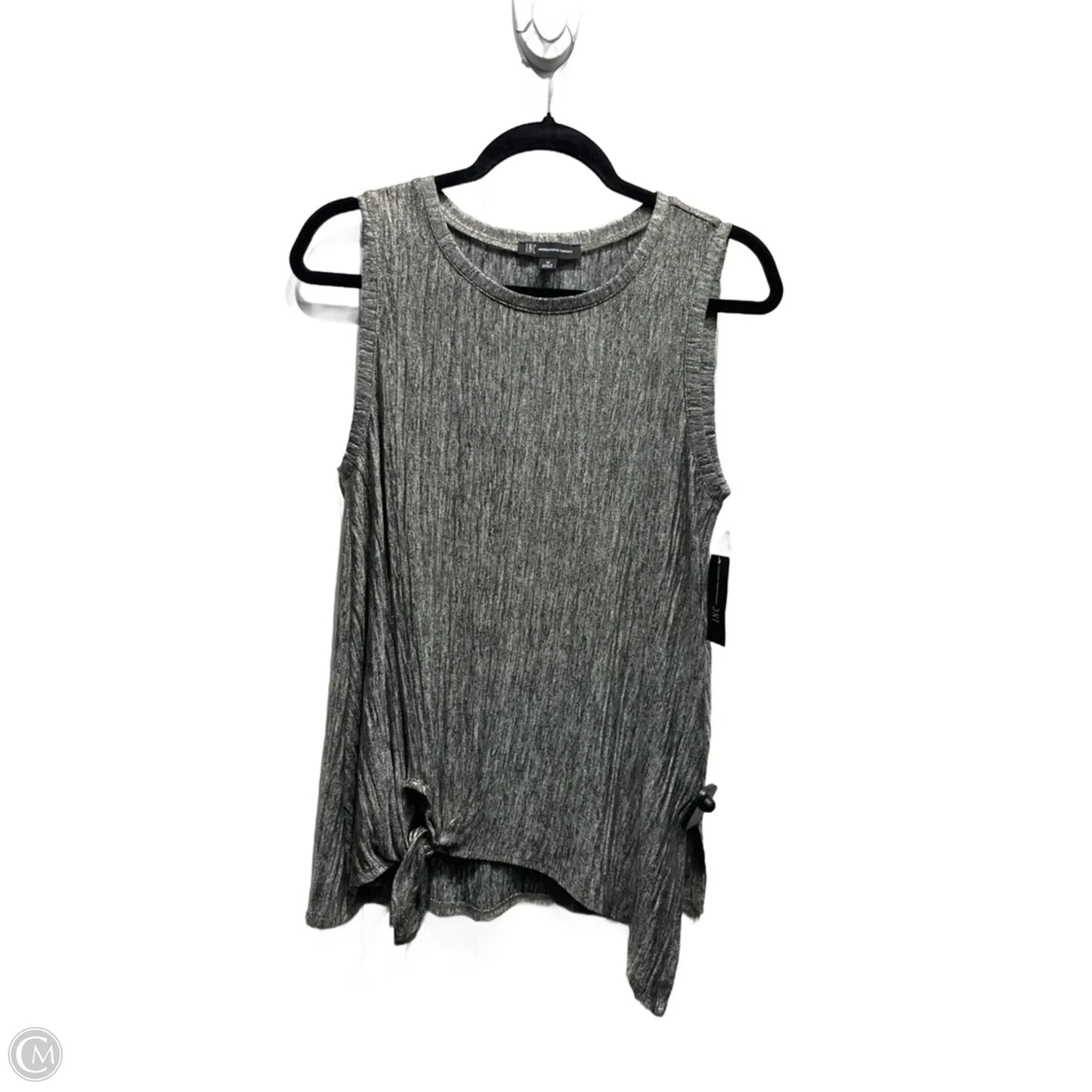 Top Sleeveless By Inc In Silver, Size: M