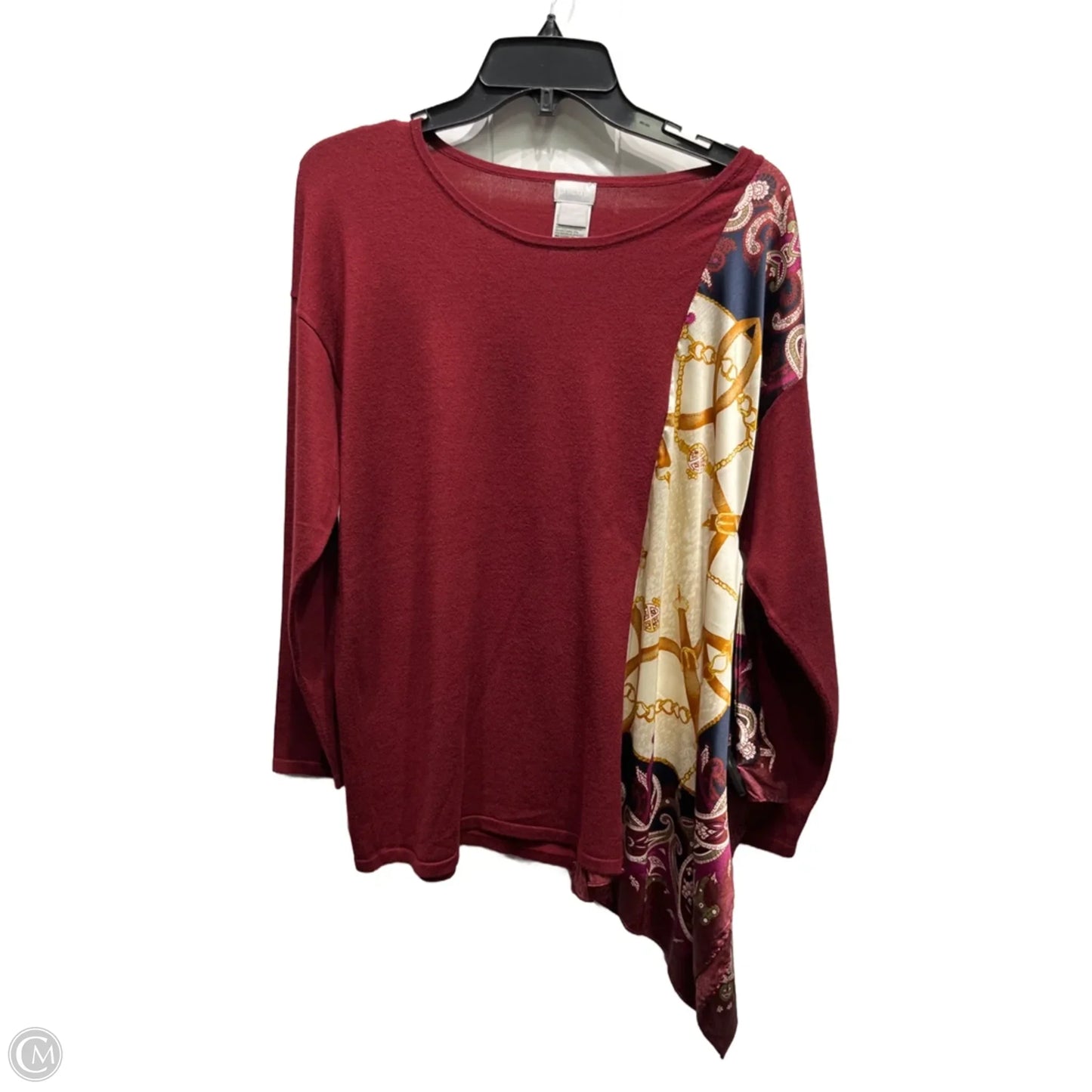 Top Long Sleeve By Chicos In Mauve, Size: M
