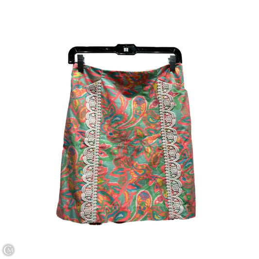 Skirt Designer By Lilly Pulitzer In Green & Orange, Size: 4