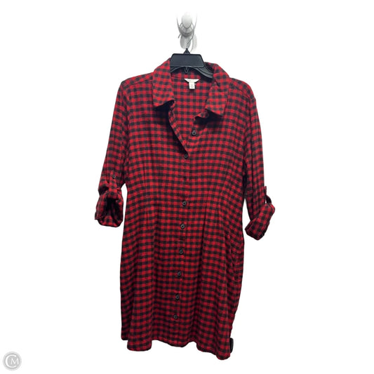 Dress Casual Short By Cato In Black & Red, Size: 16