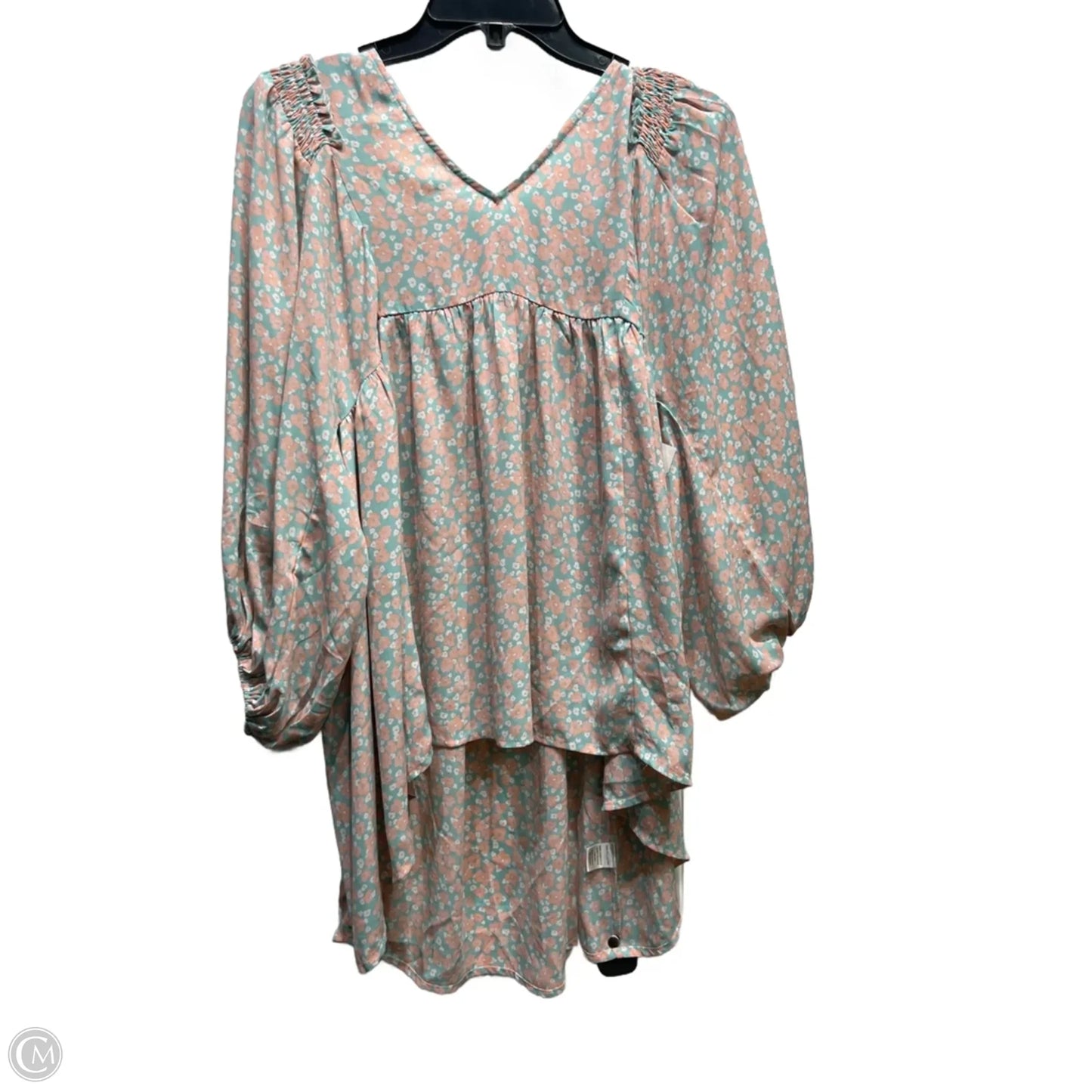 Top Long Sleeve By Mittoshop In Green & Orange, Size: M