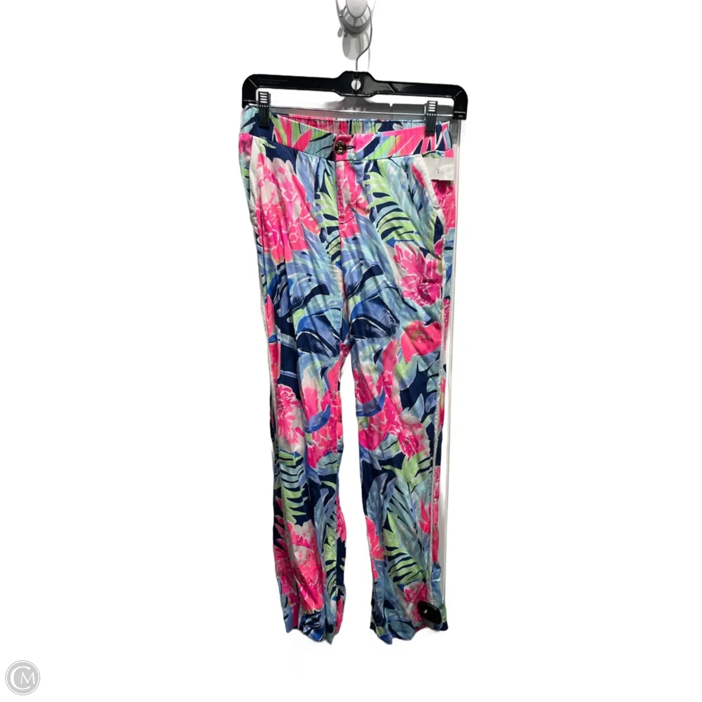 Pants Designer By Lilly Pulitzer In Blue & Pink, Size: Xxs