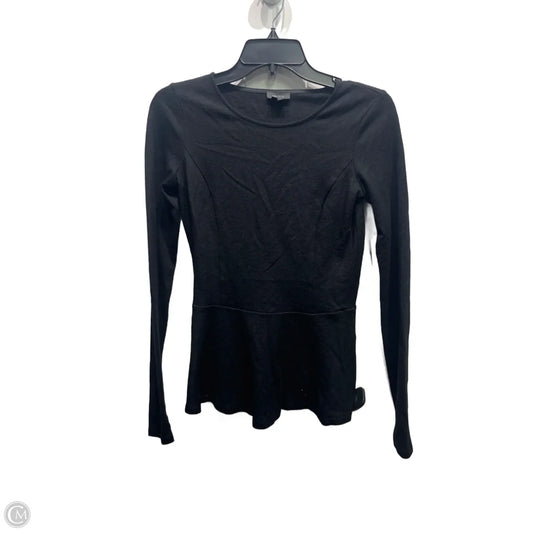 Top Long Sleeve By Theory In Black, Size: S