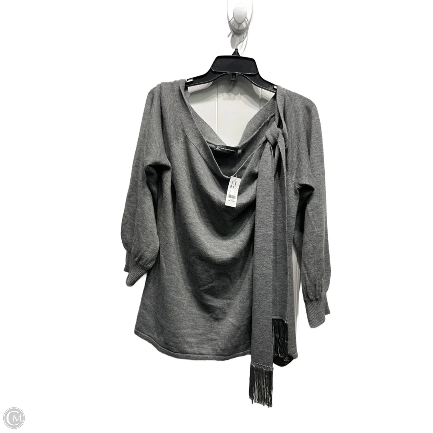 Sweater By New York And Co In Grey, Size: Xxl