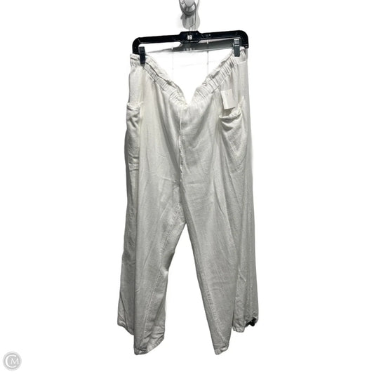 Pants Wide Leg By siliteelon In White, Size: 2x