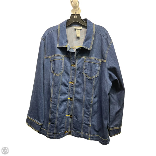 Jacket Denim By Catherines In Blue Denim, Size: 2x