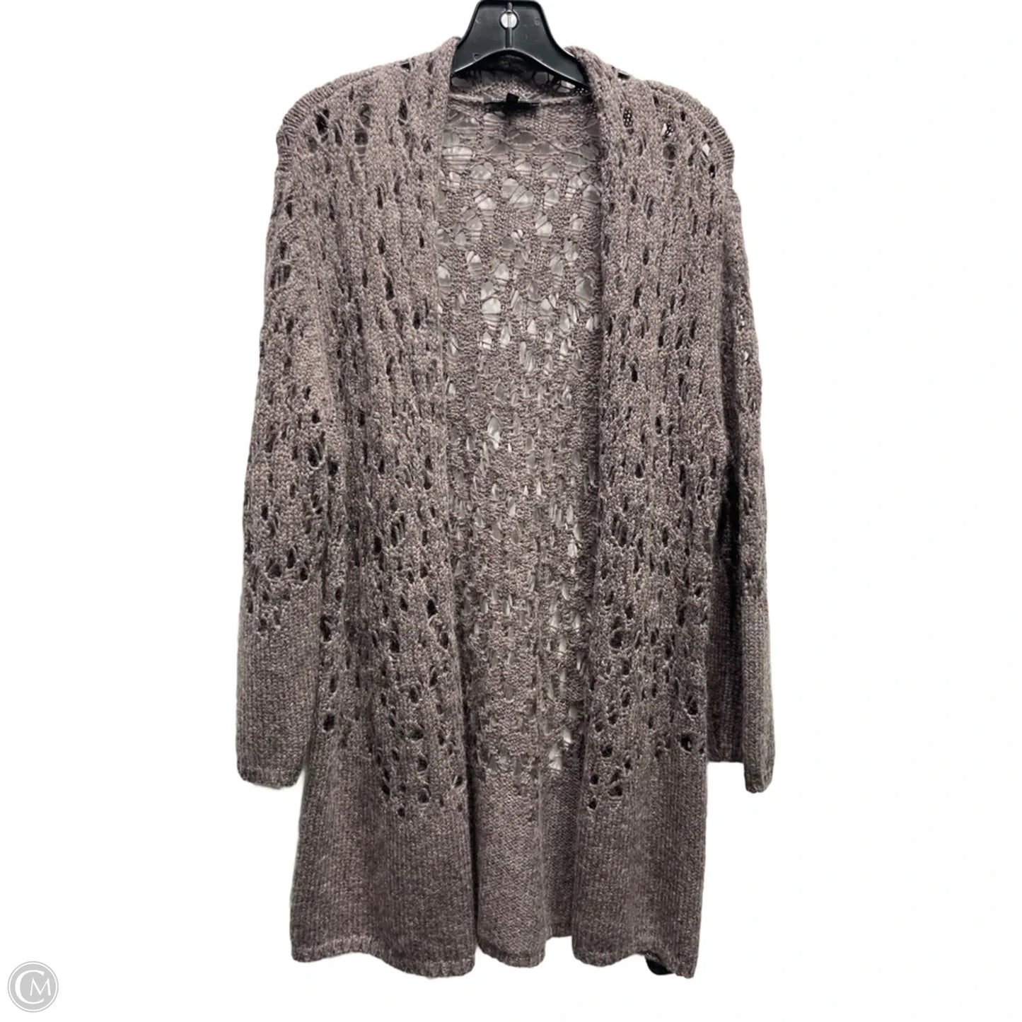 Sweater Cardigan By Eileen Fisher In Taupe, Size: L