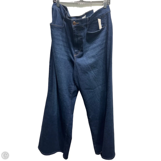 Jeans Wide Leg By Loft In Blue Denim, Size: 16