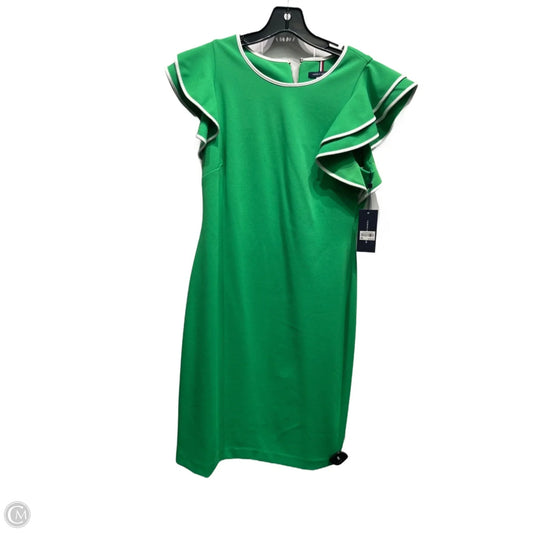 Dress Work By Tommy Hilfiger In Green & White, Size: 10