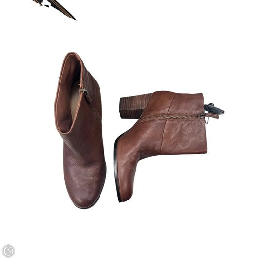 Boots Ankle Heels By Cole-haan In Brown, Size: 8.5