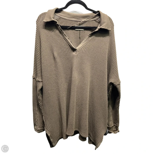 Top Long Sleeve By We The Free In Green, Size: S