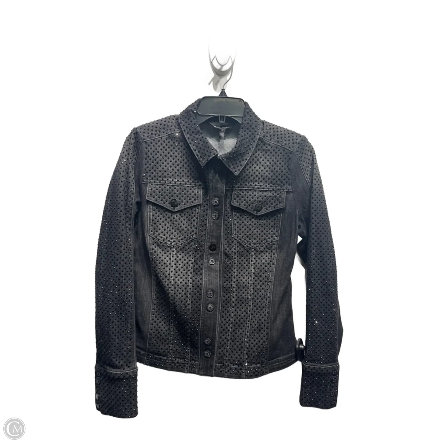Jacket Denim By White House Black Market In Black Denim, Size: S