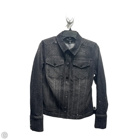 Jacket Denim By White House Black Market In Black Denim, Size: S