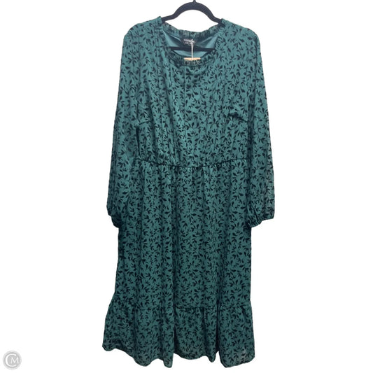 Dress Work By Bloomchic In Black & Green, Size: 1x