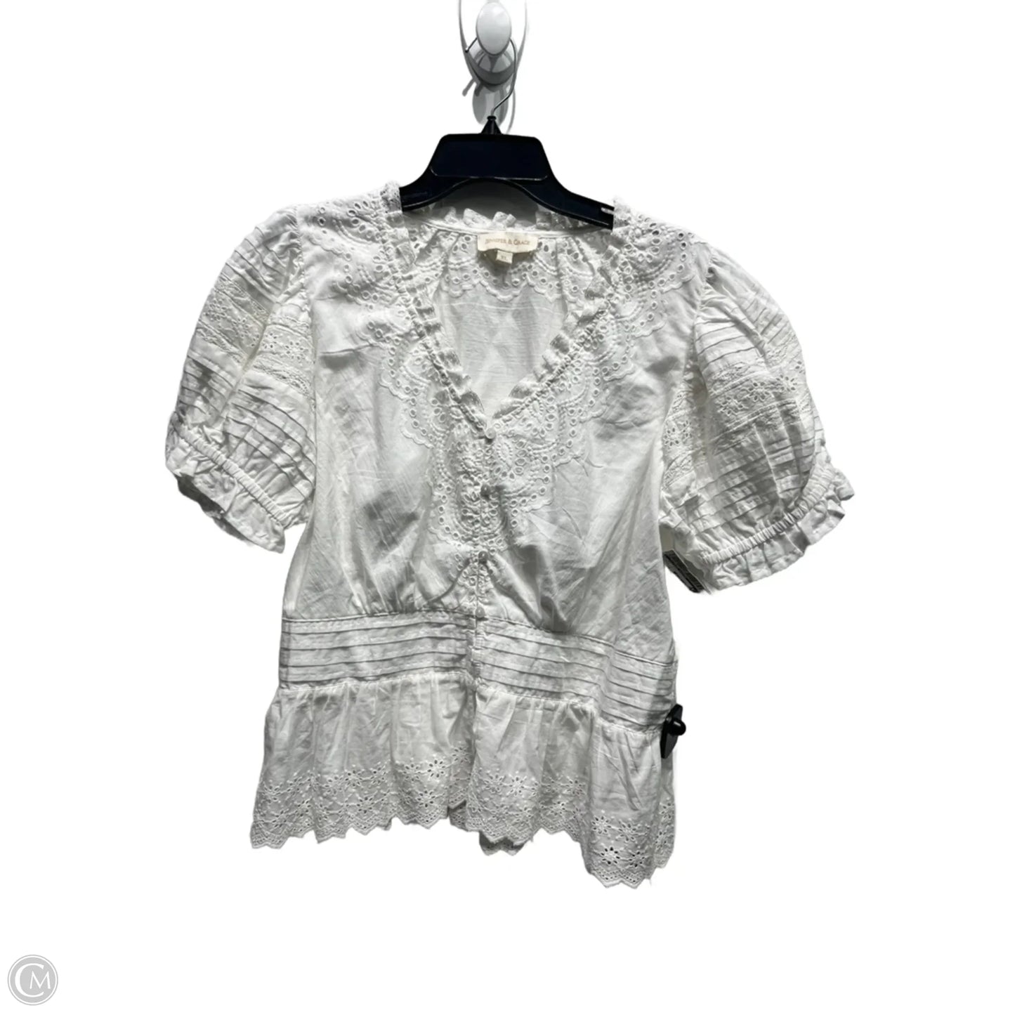 Top Short Sleeve By Clothes Mentor In White, Size: Xl