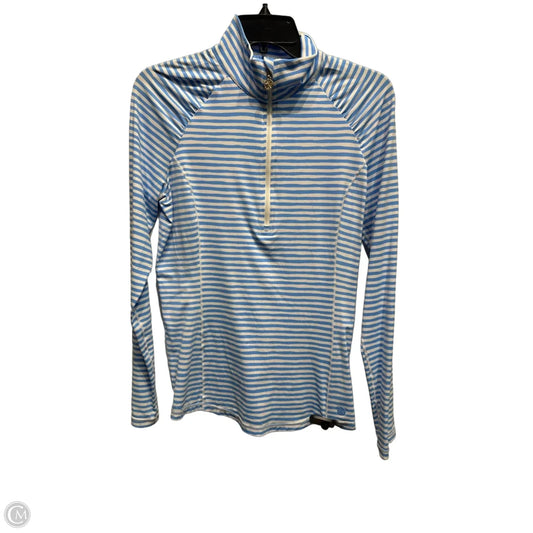 Top Long Sleeve Designer By Lilly Pulitzer In Blue & White, Size: M