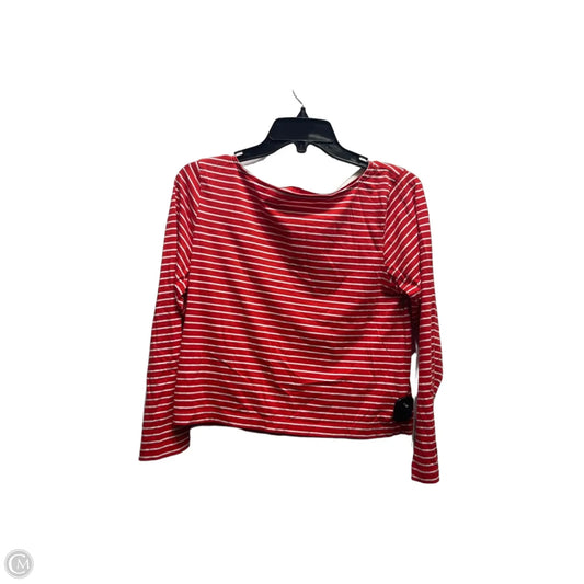 Top Long Sleeve By J. Crew In Red & White, Size: S
