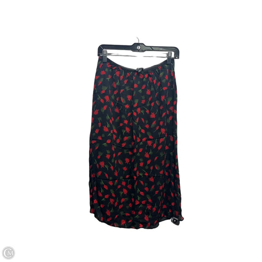Skirt Midi By J. Crew In Black & Red, Size: S