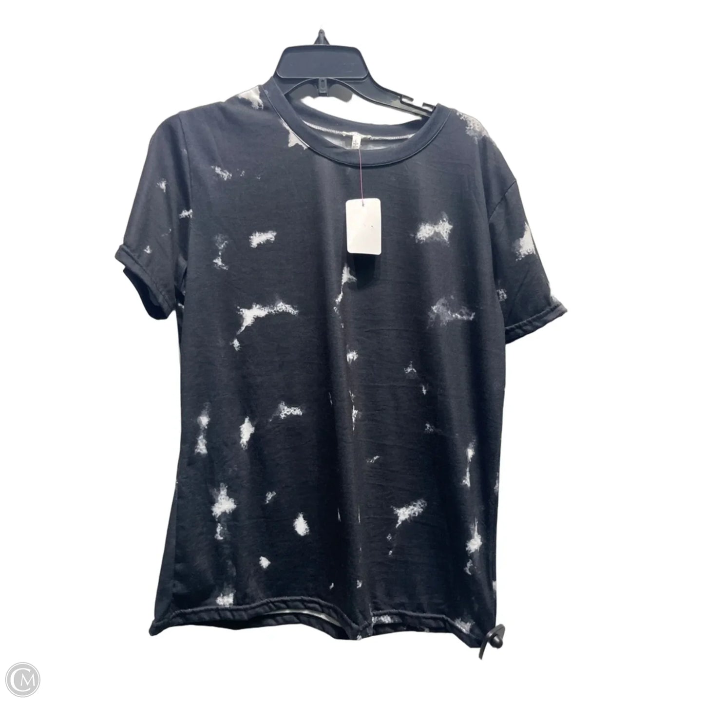 Top Short Sleeve By En Creme In Black & White, Size: L