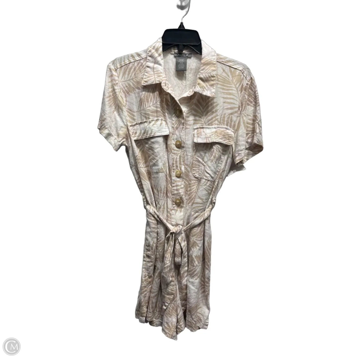 Romper By Matty M In Tan & White, Size: M