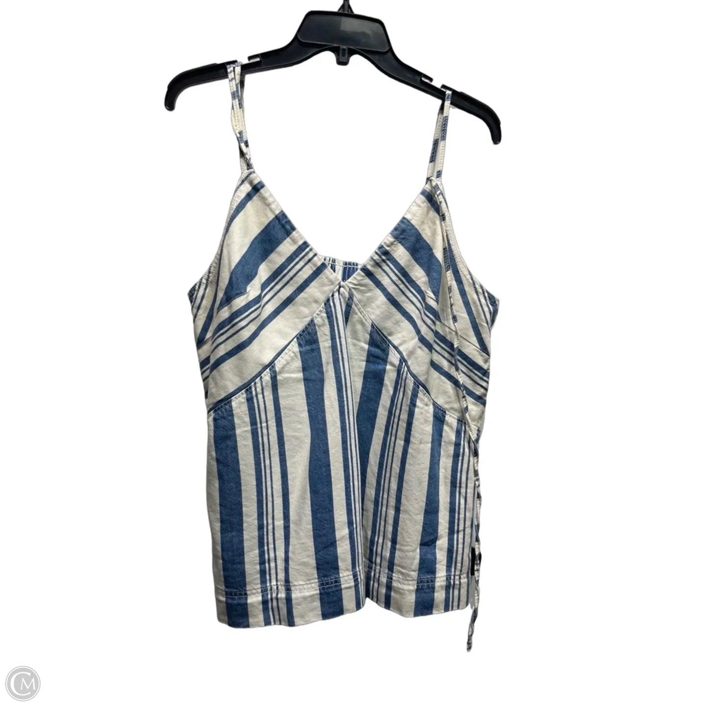 Top Sleeveless By Universal Thread In Blue & White, Size: L