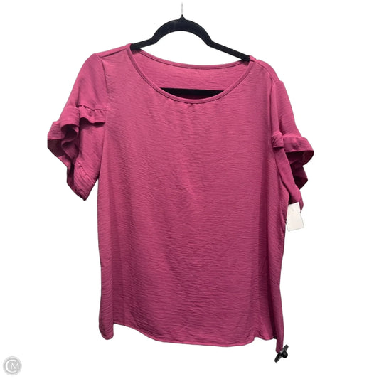 Top Short Sleeve By Shein In Purple, Size: Xl