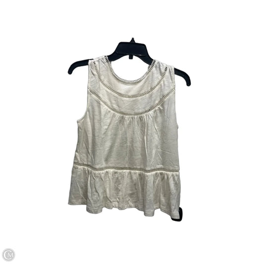 Top Sleeveless By Ann Taylor In Cream, Size: Xs