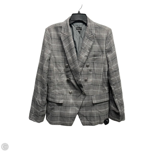 Blazer By Ann Taylor In Grey & Red, Size: 14