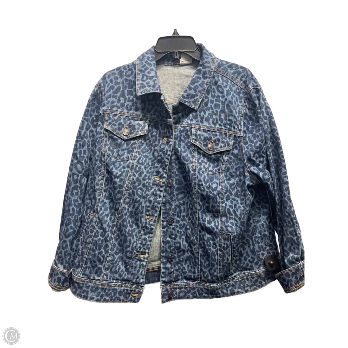 Jacket Other By Chicos In Blue Denim, Size: 1x