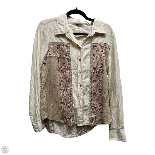 Top Long Sleeve By Free People In Cream, Size: S