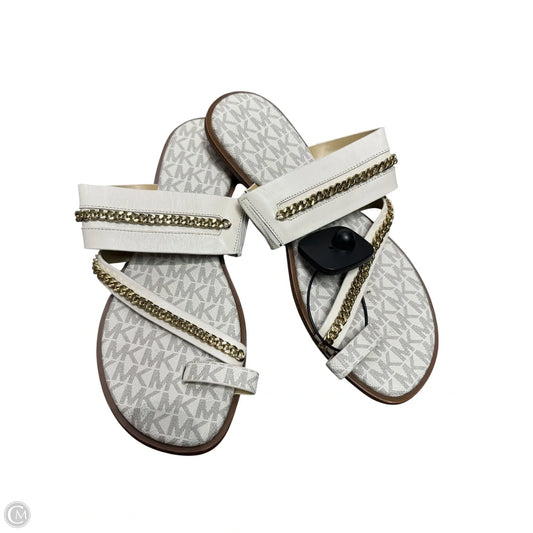 Sandals Flats By Michael By Michael Kors In Cream, Size: 8