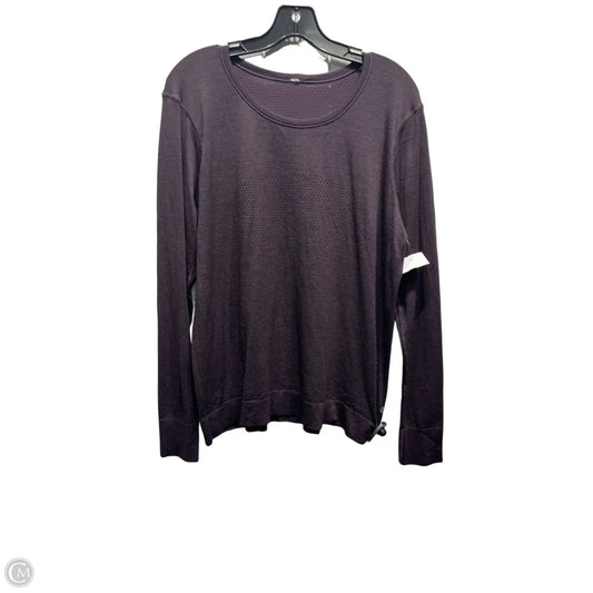 Athletic Top Long Sleeve Crewneck By Lululemon In Purple, Size: L
