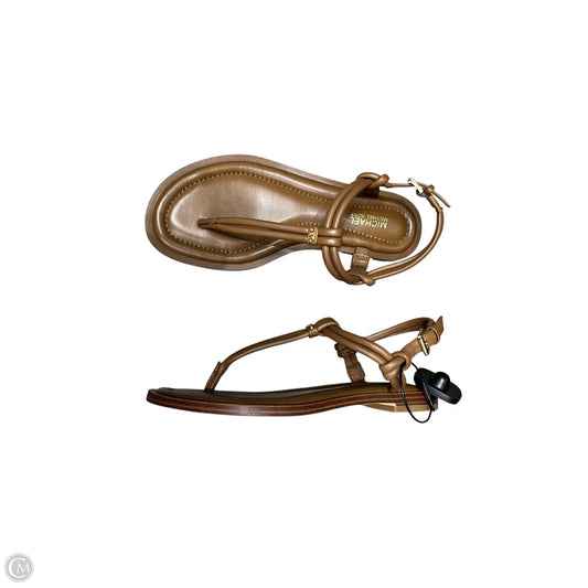 Sandals Flats By Michael By Michael Kors In Tan, Size: 6.5