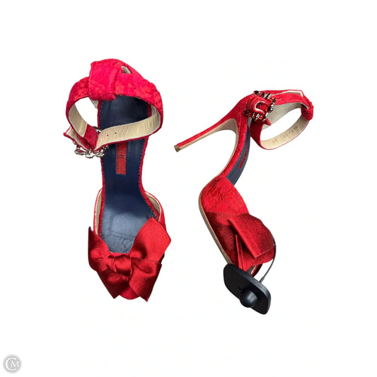 Sandals Designer By Carolina Herrera In Red, Size: 8
