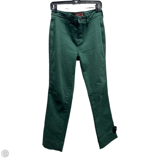 Jeans Straight By Johnny Was In Green Denim, Size: 4
