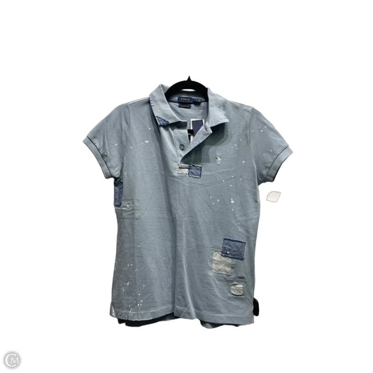Top Short Sleeve By Polo Ralph Lauren In Blue, Size: M