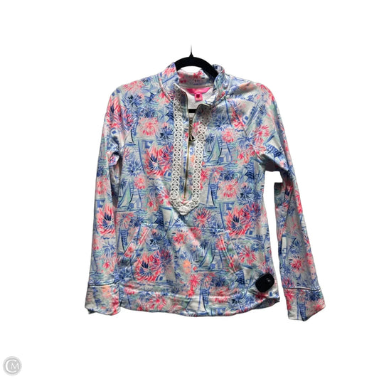 Top Long Sleeve Designer By Lilly Pulitzer In Blue & Pink, Size: Xs