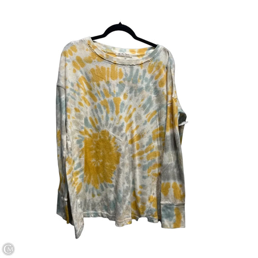 Top Long Sleeve By We The Free In Green & Yellow, Size: M