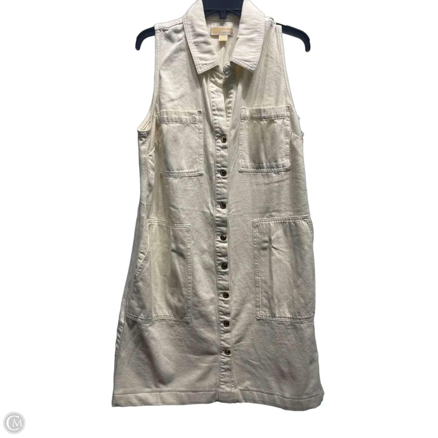 Dress Casual Midi By Michael By Michael Kors In Cream, Size: Xl
