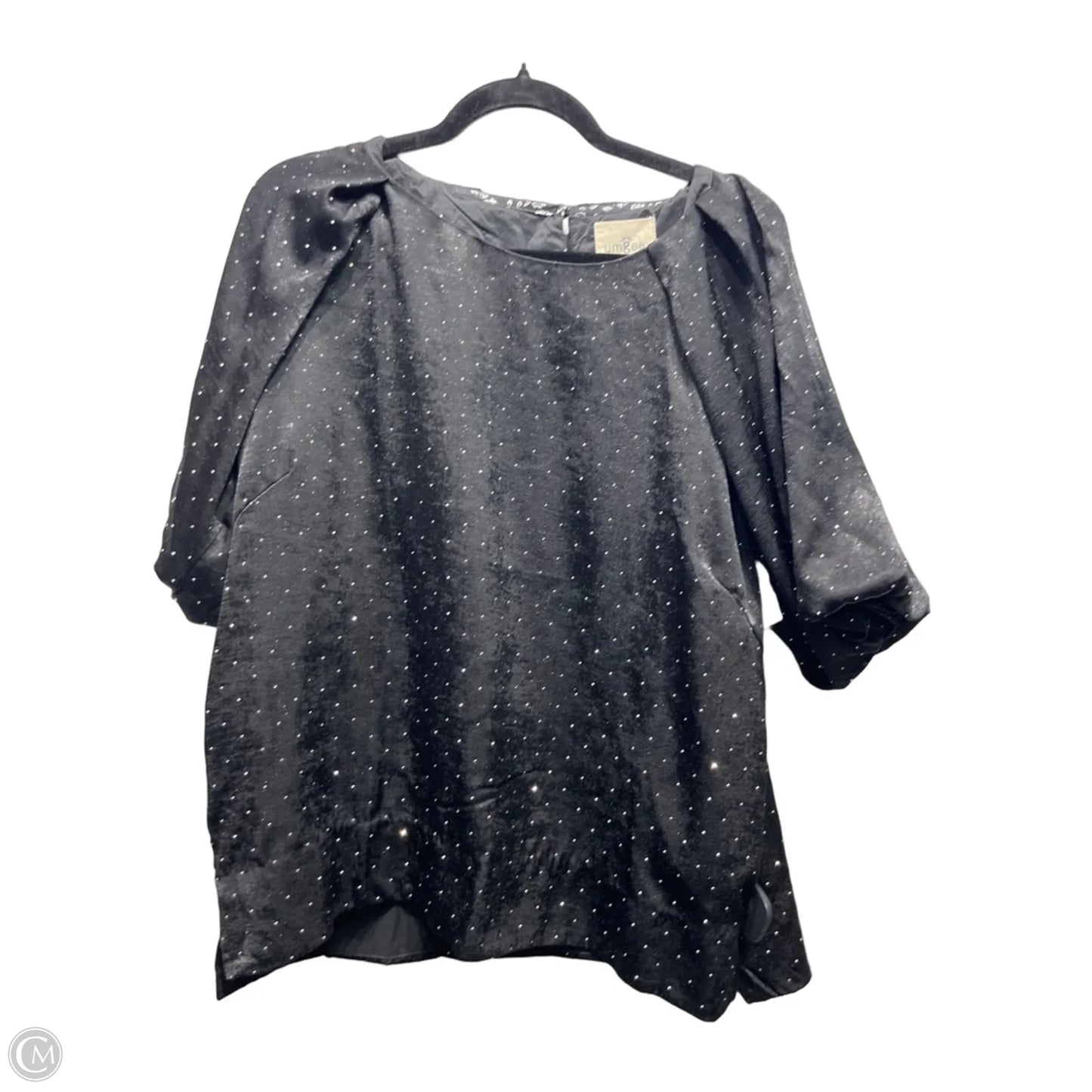 Top Short Sleeve By Umgee In Black & Silver, Size: M