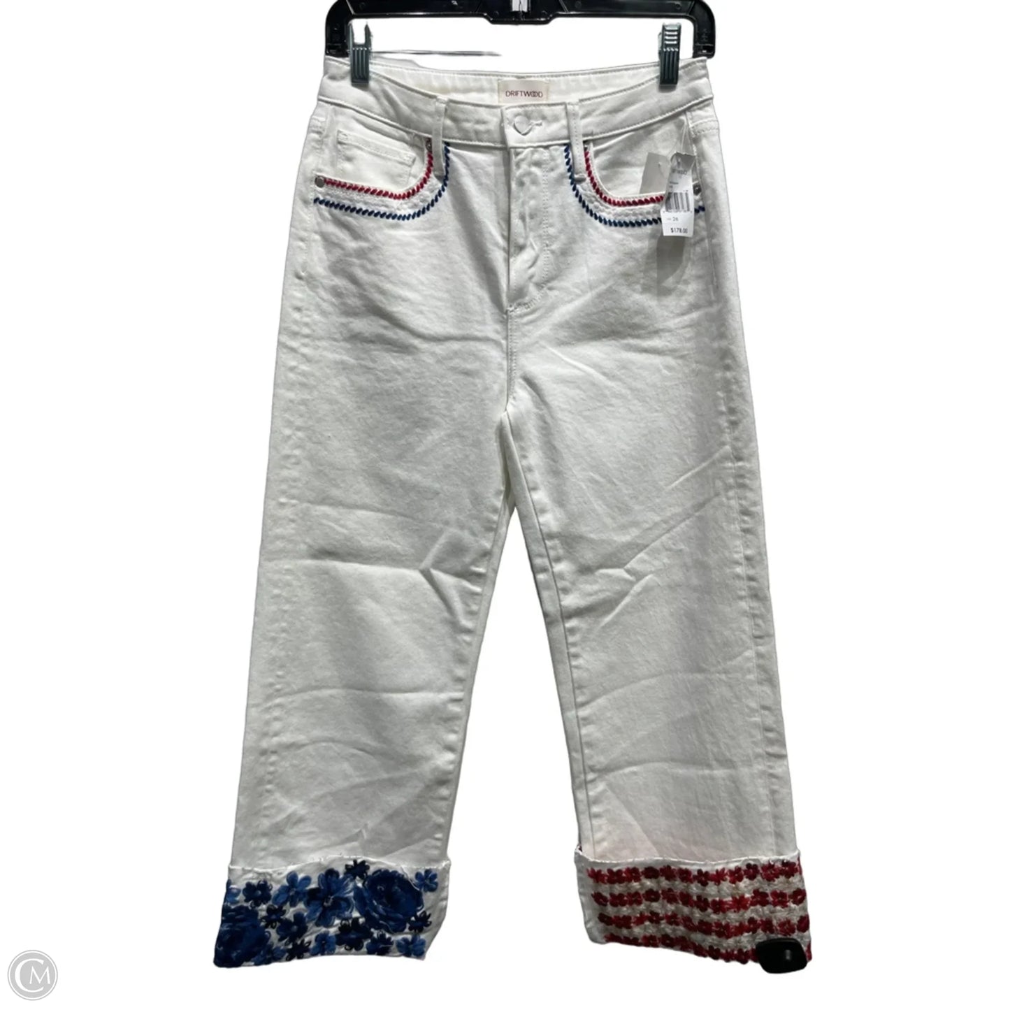 Jeans Straight By Driftwood In Blue & Red & White, Size: 2
